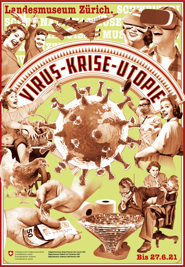 Poster Virus Krise Utopie Ausstellung